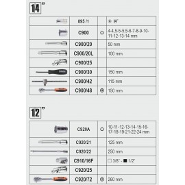 Beta Tools Beta 2056E/I-20 Tools, Tool Case, Screwdrivers, Combined, Compass, Hex Wrench Set