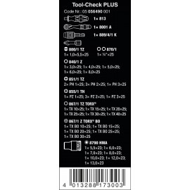 Wera Tool-Check Plus Mini Bit Ratchet, Socket, Screwdriver & Bit Set, 39pc, 05056490001 & Compact Tool Set Kraftform 20 with Pouch, SL/PH/PZ, 7 Pieces
