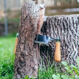 Felled Draw Shave Knife – 8in Curved Draw Knife Curved Draw Shave Tool Woodworking Debarking Hand Tool