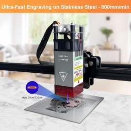 Upgraded 40W Laser Module, LASER TREE 23mm Fixed Focus Balance Engraving and Cutting Head, Laser Engraver Module 5W Optical Power with Metal Wind Gathering Hood, Suitable for Laser Engraver Machine
