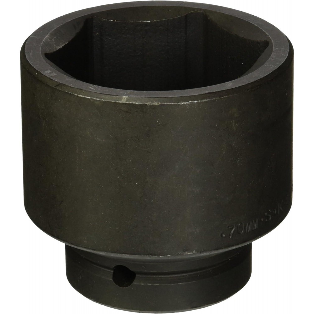 SK Hand Tool 85770S 1-Inch Drive Standard Impact Socket, 70mm