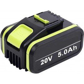 BaYte Lithium Battery 20V 5000mAh Rechargeable Battery Power Tools Battery 2 Pcs