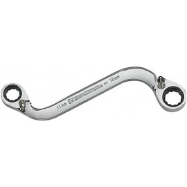 GearWrench 85299 12 Pt. Reversible S Shape Double Box Ratcheting Wrench Set, 5 Pc.