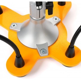 QuadHands Base - Third Hand Helping Hand Tool Add-On for Panavise | Rubber No Slip Base & 4 Flexible Gooseneck Arms | 8 X 8 Solid Steel Base