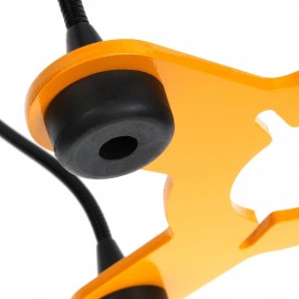 QuadHands Base - Third Hand Helping Hand Tool Add-On for Panavise | Rubber No Slip Base & 4 Flexible Gooseneck Arms | 8 X 8 Solid Steel Base