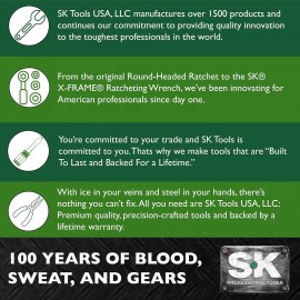 SK Hand Tool SKT0769 Interchangeable Head Micrometer Click Type Torque Wrench, 10-50-Inch Pound