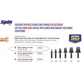 Spin Tools 4000 4-Piece Drill Bit Swaging Tool Set 1/4, 3/8, 1/2, 5/8-Inch