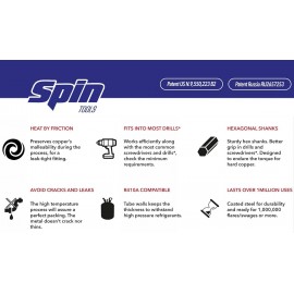 Spin Tools 4000 4-Piece Drill Bit Swaging Tool Set 1/4, 3/8, 1/2, 5/8-Inch