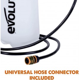 Evolution Power Tools Hand Pump Water Bottle for Disc Cutter / Concrete Saw, Water Dust Suppression, Universal Hose Connector Included, 15 Litre Capacity Tank, With 9ft 10In Anti-Kink Hose