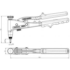 Gesipa 1434761 GBM 10 Blind Rivet Nut Hand Tool, Blue/Black