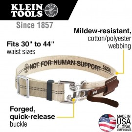 Tool Belt with Quick-Release Buckle, Cotton/Polyester Blend, Medium Klein Tools 5425M