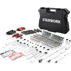 STARWORK True Mechanic™ 303-Piece Mechanics Tool Set and Socket Set, Professional, SAE/Metric