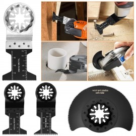 Starlock Oscillating Blades,24Pcs Multi Tool Saw Blades Set,Universal Starlock Blade Wood,Metal Quick Release Multi-Tool Blade Compatible with Bosch,Fein,Makita Oscillating Multitool Accessories
