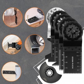 Starlock Oscillating Blades,24Pcs Multi Tool Saw Blades Set,Universal Starlock Blade Wood,Metal Quick Release Multi-Tool Blade Compatible with Bosch,Fein,Makita Oscillating Multitool Accessories