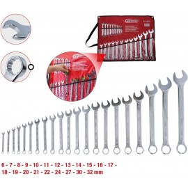 KS Tools 517.0043 CLASSIC Combination spanners set, offset, 21 pcs 6-32mm