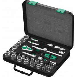 Wera 8100 SB 2 Zyklop Speed Ratchet, Sockets, Bits and Accessories Set, 3/8 Drive, 43PC, 05003594001 & Tool-Check Plus Mini Bit Ratchet, Socket, Screwdriver & Bit Set, 39pc, 05056490001
