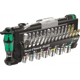 Wera 8100 SB 2 Zyklop Speed Ratchet, Sockets, Bits and Accessories Set, 3/8 Drive, 43PC, 05003594001 & Tool-Check Plus Mini Bit Ratchet, Socket, Screwdriver & Bit Set, 39pc, 05056490001