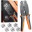 Crimping Tool Set, Preciva Ratchet Cable Crimp Plier Tool Kit, Electrical Terminal Cable Crimper with 6 Heads for Quick Change, Heat Shrink/Insulated/Bare/Ferrules/Spade Crimp/Solar Energy Terminals