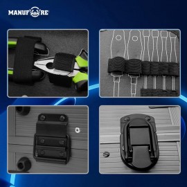 MANUFORE 114pcs Large Hand Tool Sets with Aluminium Box for Home Repair Auto Repair