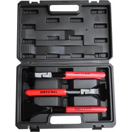 TOOLEAGUE 3 Pieces Hand Seamers Sheet Metal Tools,45°and 90°Sheet metal Bending Pliers Set for Flattening Metal, Metal Bender Tool with Tool Box Storage Case