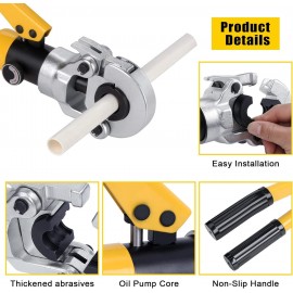 HSEAMALL Hydraulic Pipe Tube Crimping Tools, Pressure Pipe Clamp Crimping Pliers for Aluminum-Plastic Pipes with TH 16 20 26 32mm² molds