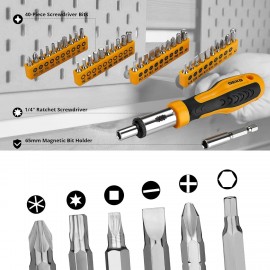 DEKO 228 Piece Socket Wrench Auto Repair Tool Combination Package Mixed Tool Set Hand Tool Kit with Plastic Toolbox Storage Case