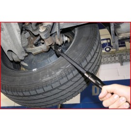 KS Tools 911.8187 Joint and roller head telescopic pry bar, 600-915mm