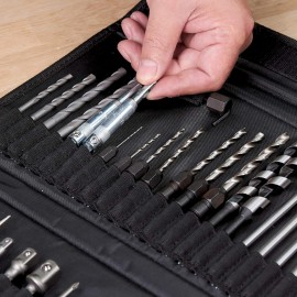 TREND Snappy SNAP/TH2/SET Complete Drill Bit and Tool Set, Black, 60 Pieces & SNAP/HD1/SET Snappy Drill Set - 16 piece, Black