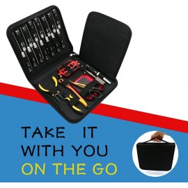 RC Tool Kit 23 in 1 Screwdriver Set Pliers - RC Hex Driver Set RC Tools - Hex Nut Driver Set Wrench Key Driver Tool for Quadcopter RC Car Multi-Axis FPV Racing Drone Traxxas Helicopter (23)