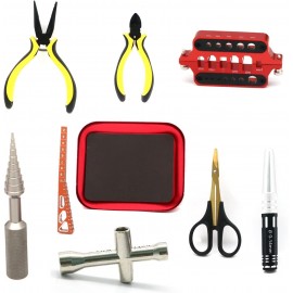 RC Tool Kit 23 in 1 Screwdriver Set Pliers - RC Hex Driver Set RC Tools - Hex Nut Driver Set Wrench Key Driver Tool for Quadcopter RC Car Multi-Axis FPV Racing Drone Traxxas Helicopter (23)