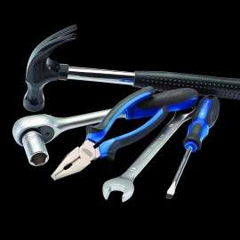 Draper 70282 Tool Kit with Cantilever Toolbox, (90 Piece), Blue and Black