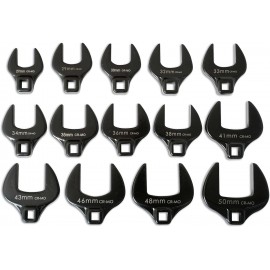 Laser 4713 Crows Foot Wrench Set 1/2 14pc, Black,Chrome