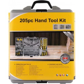 205 Piece Mechanics Tool Set, Socket Wrench Auto Repair Tool Pliers Combination Mixed Hand Tool Set Kit with Box Organizer Storage Case