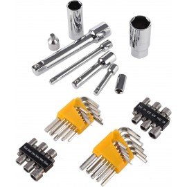 205 Piece Mechanics Tool Set, Socket Wrench Auto Repair Tool Pliers Combination Mixed Hand Tool Set Kit with Box Organizer Storage Case