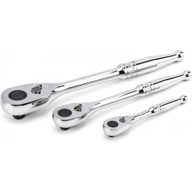 SATA 213-Piece 1/4-Inch, 3/8-Inch, 1/2-Inch Drive Three Drawer Mechanic's Tool Set with 72T Ratchets and 107 Sockets- ST09512U