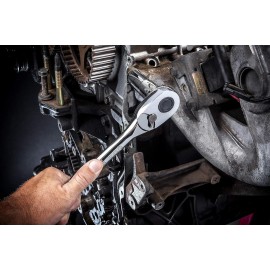 SATA 213-Piece 1/4-Inch, 3/8-Inch, 1/2-Inch Drive Three Drawer Mechanic's Tool Set with 72T Ratchets and 107 Sockets- ST09512U