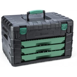 SATA 213-Piece 1/4-Inch, 3/8-Inch, 1/2-Inch Drive Three Drawer Mechanic's Tool Set with 72T Ratchets and 107 Sockets- ST09512U