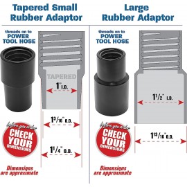 10 Foot Long Dust Collection Power Tool Hose Kit with 5 Fittings/Attachments for Multiple Types/ of Power Tools and Work Shop Vacuums