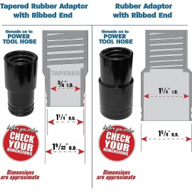 10 Foot Long Dust Collection Power Tool Hose Kit with 5 Fittings/Attachments for Multiple Types/ of Power Tools and Work Shop Vacuums