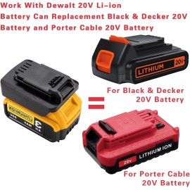 for Dewalt 20V Battery Adapter Convert for Black & Decker 20V LBXR20 LB20 LBX20, for Porter Cable 20V PCC685L PCC682L Power Tools