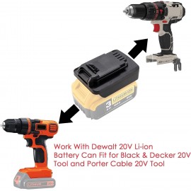 for Dewalt 20V Battery Adapter Convert for Black & Decker 20V LBXR20 LB20 LBX20, for Porter Cable 20V PCC685L PCC682L Power Tools