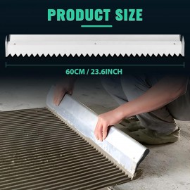 HLGKBY V-Notched Trowel 60cm/75cm, Tile Tools Tile Trowel,Rustproof Tile Trowel with Arch Tooth, Perfect for Large Tiles Flooring & Tiling Masonry Hand Trowel of Different Sizes 90cm