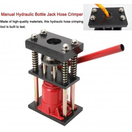 Lfhelper Manual Hydraulic Bottle Jack Hose Crimper 6 Tons 6 Teeth Hose Pressing Hydraulic Clamping Tools Hydraulic Hand Tool For Crimping 0.51”-0.79”(13-20 mm) PVC Rubber Hose
