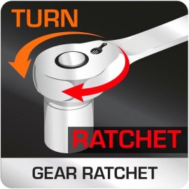 SP TOOLS SP23365-1/2 Waterproof Reversible XL Flexible Head Ratchet 450mm, 90T - Ideal Hard Access - Hand Tool Chrome Vanadium Steel (Cr-v) - Professional Quality