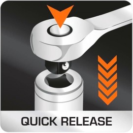 SP TOOLS SP23365-1/2 Waterproof Reversible XL Flexible Head Ratchet 450mm, 90T - Ideal Hard Access - Hand Tool Chrome Vanadium Steel (Cr-v) - Professional Quality