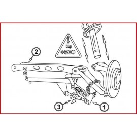 KS Tools 700.1495 Universal Axle Lever with Chain 960 mm
