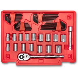 Crescent 229 Piece 1/4, 3/8 & 1/2 Drive Mechanics Hand Tool Set with 3 Drawer Storage Case - CTK229C