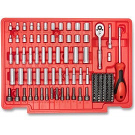 Crescent 229 Piece 1/4, 3/8 & 1/2 Drive Mechanics Hand Tool Set with 3 Drawer Storage Case - CTK229C