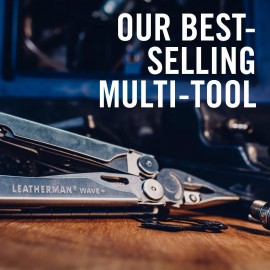 LEATHERMAN Wave Plus - The multi-tool for any task, 18 multipurpose tools with lockable blades for camping, DIY and outdoor adventures made in the USA in black with Molle holster