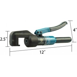 Muzata 45KN Upgraded Custom Hydraulic Hand Crimper Tool for 1/8 Stainless Steel Cable Railing Kit Hardware Wire Rope Swaging 1Pair Dies with Wire Cable Cutter CR09 CK12, CT1